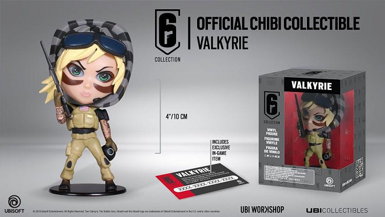 Rainbow Six -Valkyrie Action Figure Statua Da Collezione Chibi Ubisoft Gioco Ps4