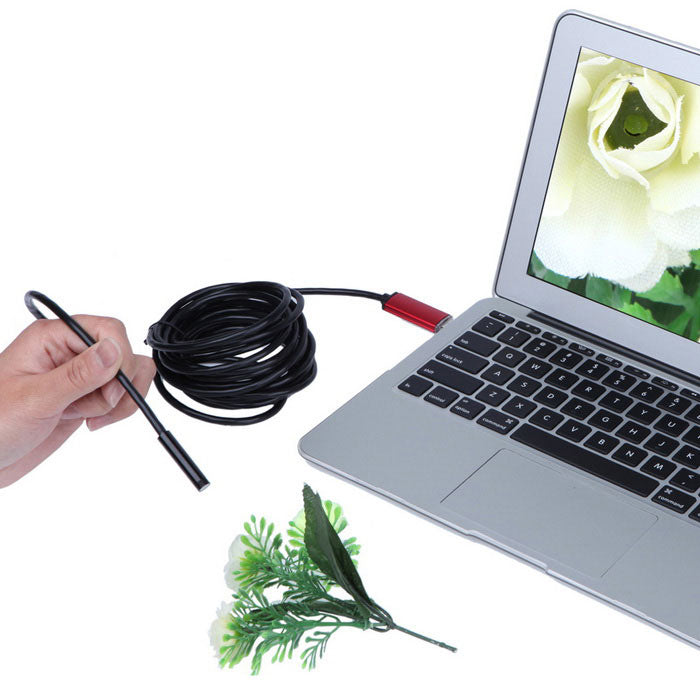 Telecamera Endoscopica Sonda Per Ispezione Usb 10M 6Led Ip67 Android Pc Notebook