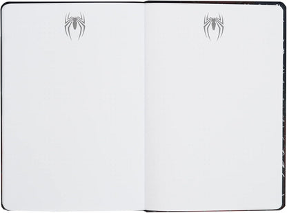 Spider-Man - Taccuino A5 e Penna - Quaderno Appunti Pagine Bianche con Penna Proiettore a Pile, Copertina Rigida, Tasca Espandibile e Segnalibro | Diario Personale (192 Pagine) - Idea Regalo Gadget Spiderman