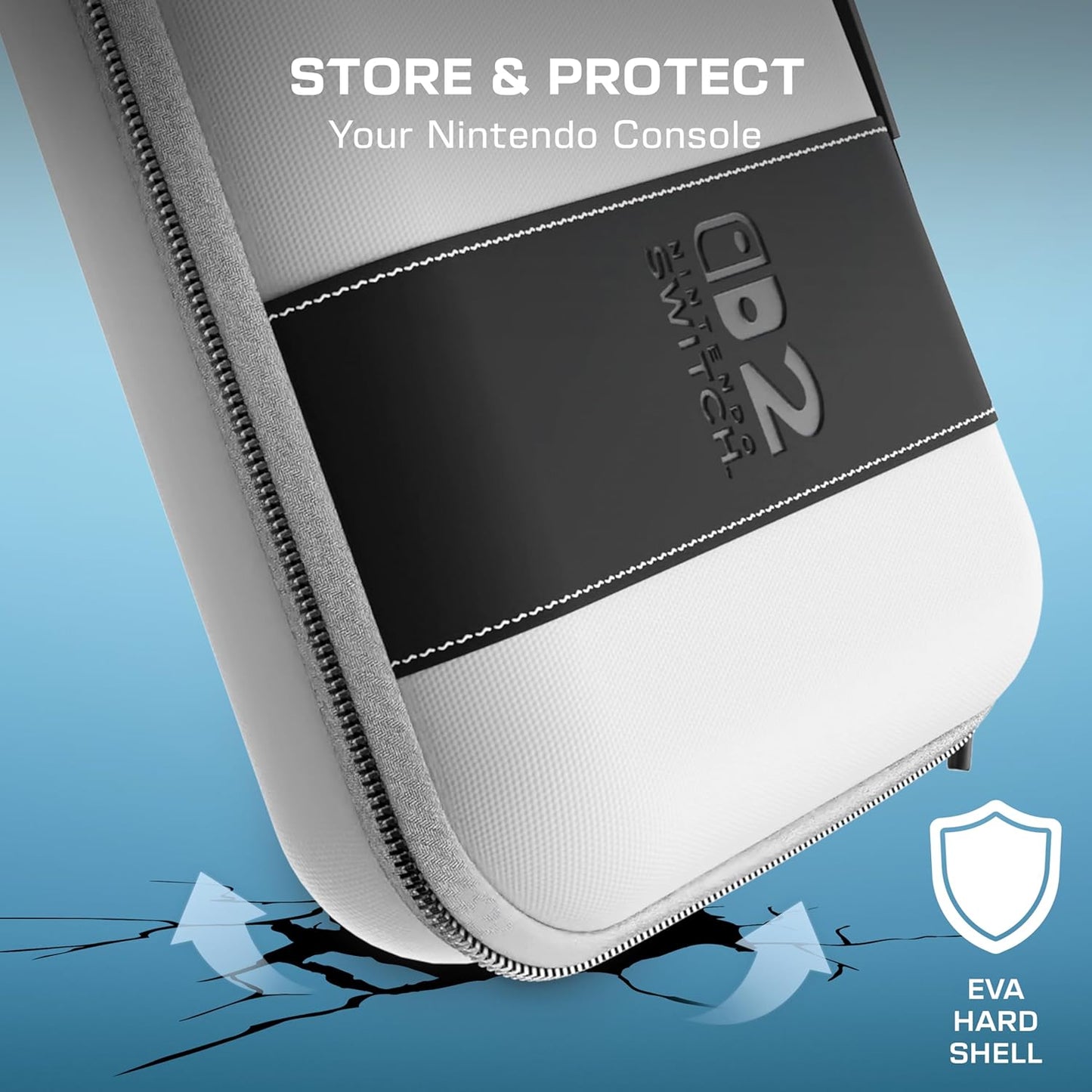 Turtle Beach - PlayTrek Travel Case - Custodia Ufficiale Protettiva Console Nintendo Switch 2 / OLED - Stellar White Da Viaggio