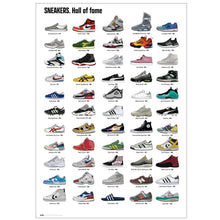 Maxi Poster - Locandina Sneakers Hall of Fame (Nike, Adidas, New Balance, Fila, Reebok, Jordan, Converse) Incorniciabile per Negozio, Pub, Casa, Ufficio, Locanda, Nerd, Licenza Ufficiale 91x61 cm
