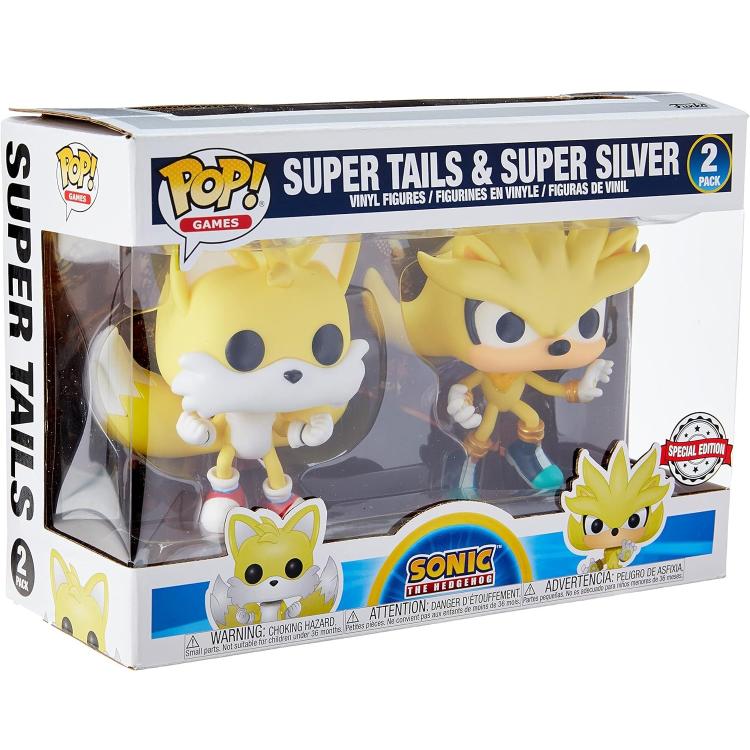 Funko Pop Games Sonic - Super Tails E Super Silver 2 Pack Gico Vinyl Figure Film