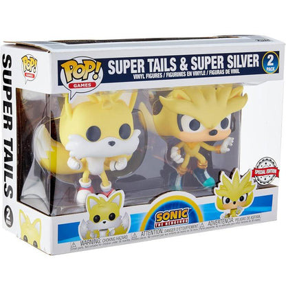 Funko Pop Games Sonic - Super Tails E Super Silver 2 Pack Gico Vinyl Figure Film