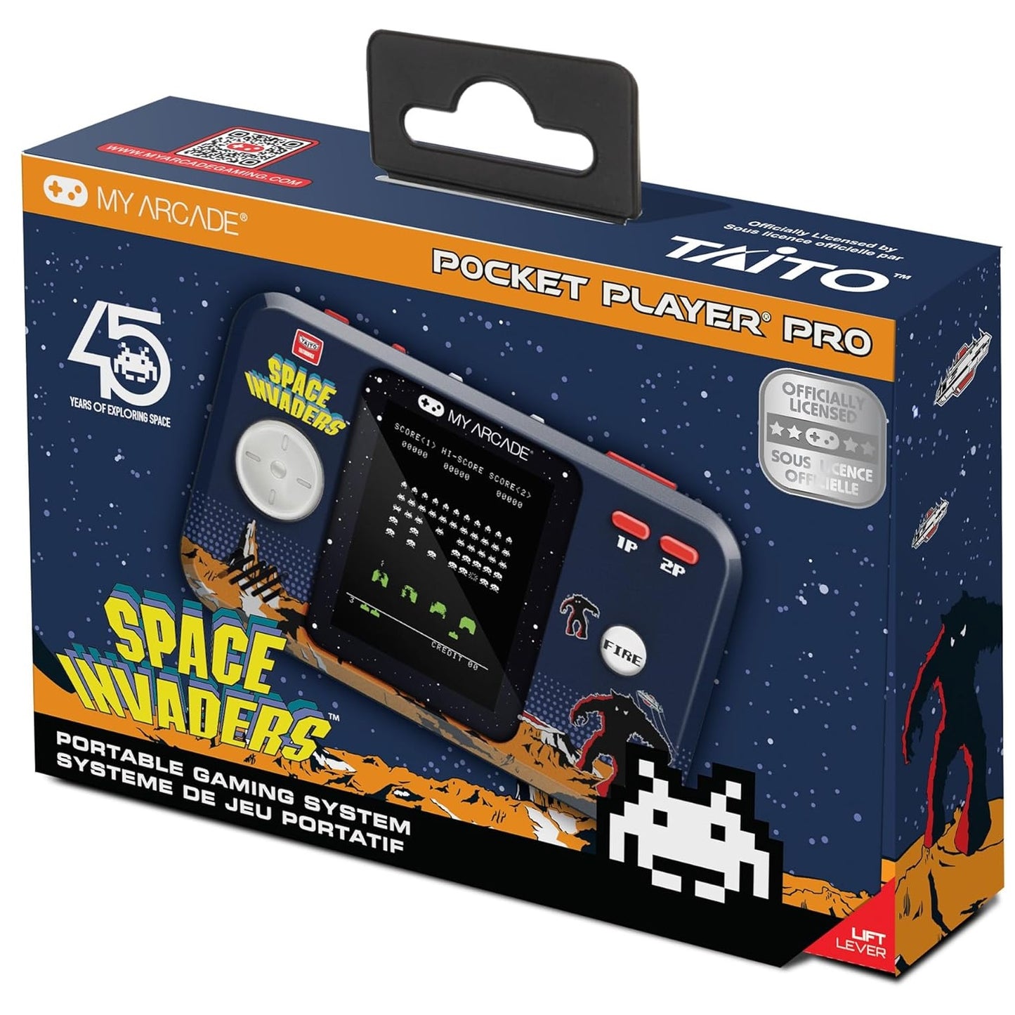 My Arcade Portable Pocket Player Pro (Space Invaders™) Console Portatile Retro Game Taitronics