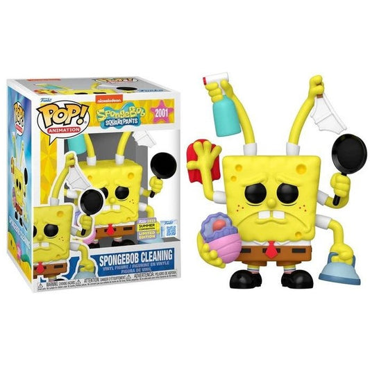 Funko Pop ! Premium - (2001) Spongebob Cleaning (Exclusive) SDCC 2025 12 cm