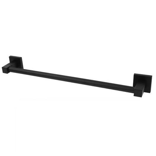 Porta Asciugamani Asta Supporto 40Cm Per Bagno A Muro Parete Casa Acciaio Nero