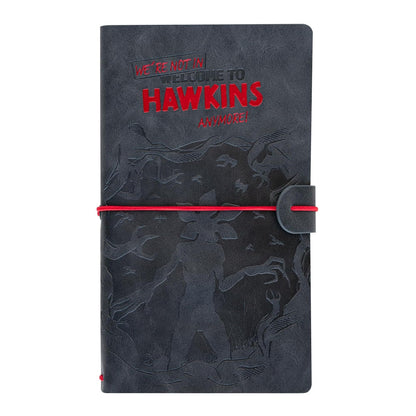 Taccuino Stranger Things "Welcome to Hawins" Diario Personale Viaggio 2 Quaderni Sostituibili: Bullet Journal Puntinato e a Righe 160 pag