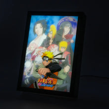 Quadro LED (Naruto Shippuden) Manga Anime Poster Stampa Lamina decorativa Illuminata per cameretta ragazza, stanza bambine/Decorazione Ufficiale Gadget da parete o tavolo Incorniciata