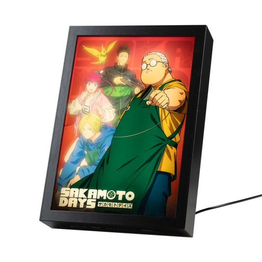 Quadro LED (Sakamoto Days) Manga Poster Stampa Lamina decorativa Illuminata per cameretta ragazza, stanza bambine/Decorazione Ufficiale Gadget da parete o tavolo Incorniciata