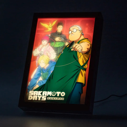 Quadro LED (Sakamoto Days) Manga Poster Stampa Lamina decorativa Illuminata per cameretta ragazza, stanza bambine/Decorazione Ufficiale Gadget da parete o tavolo Incorniciata