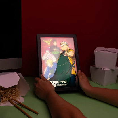 Quadro LED (Sakamoto Days) Manga Poster Stampa Lamina decorativa Illuminata per cameretta ragazza, stanza bambine/Decorazione Ufficiale Gadget da parete o tavolo Incorniciata