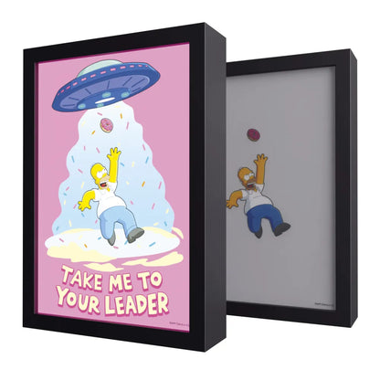 Quadro Led i Simpson (Homer) Poster Stampa Lamina decorativa Illuminata per cameretta ragazza, stanza bambine/Decorazione The Simpsons Ufficiale Gadget da parete Incorniciata