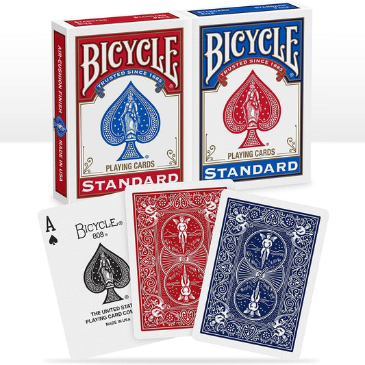 Bicycle - Pack 2 Mazzi Standard Rosso e Blu Index - Playing Cards - Carte Francesi da Poker, Ramino, Black Jack, Collezione, Magia e Cardistry