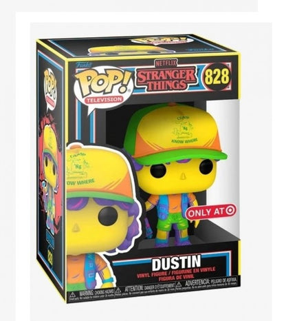 Funko Pop ! Television Stranger Things - (828) Dustin Special Edition Blacklight
