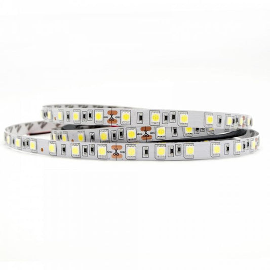 Striscia Led Smd 5050 5M 5 Metri 12V Ip66 Adesiva Bobina Led Flessibile Blu