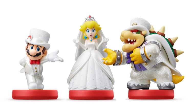 AMIIBO NINTENDO SUPER MARIO ODYSSEY PACK 3 IN 1 - MARIO / PEACH /BOWSER WEDDING