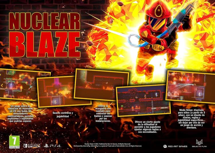 Nuclear Blaze Nintendo Switch Retro Game Pompieri (Include Portachiavi)
