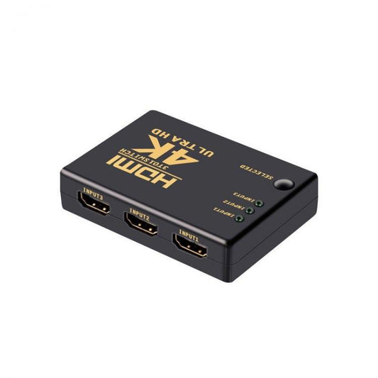 Switch Hdmi 3 Porte 4K Ultra Hd Telecomando Infrarossi Splitter Cavo Ps4 Tv Dvd