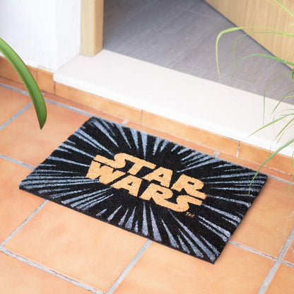 Zerbino Star Wars (Logo) Nero Tappeto per Ingresso Esterno o Interno Cameretta Bagno Antiscivolo 40X60 cm
