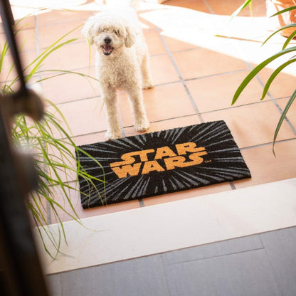Zerbino Star Wars (Logo) Nero Tappeto per Ingresso Esterno o Interno Cameretta Bagno Antiscivolo 40X60 cm