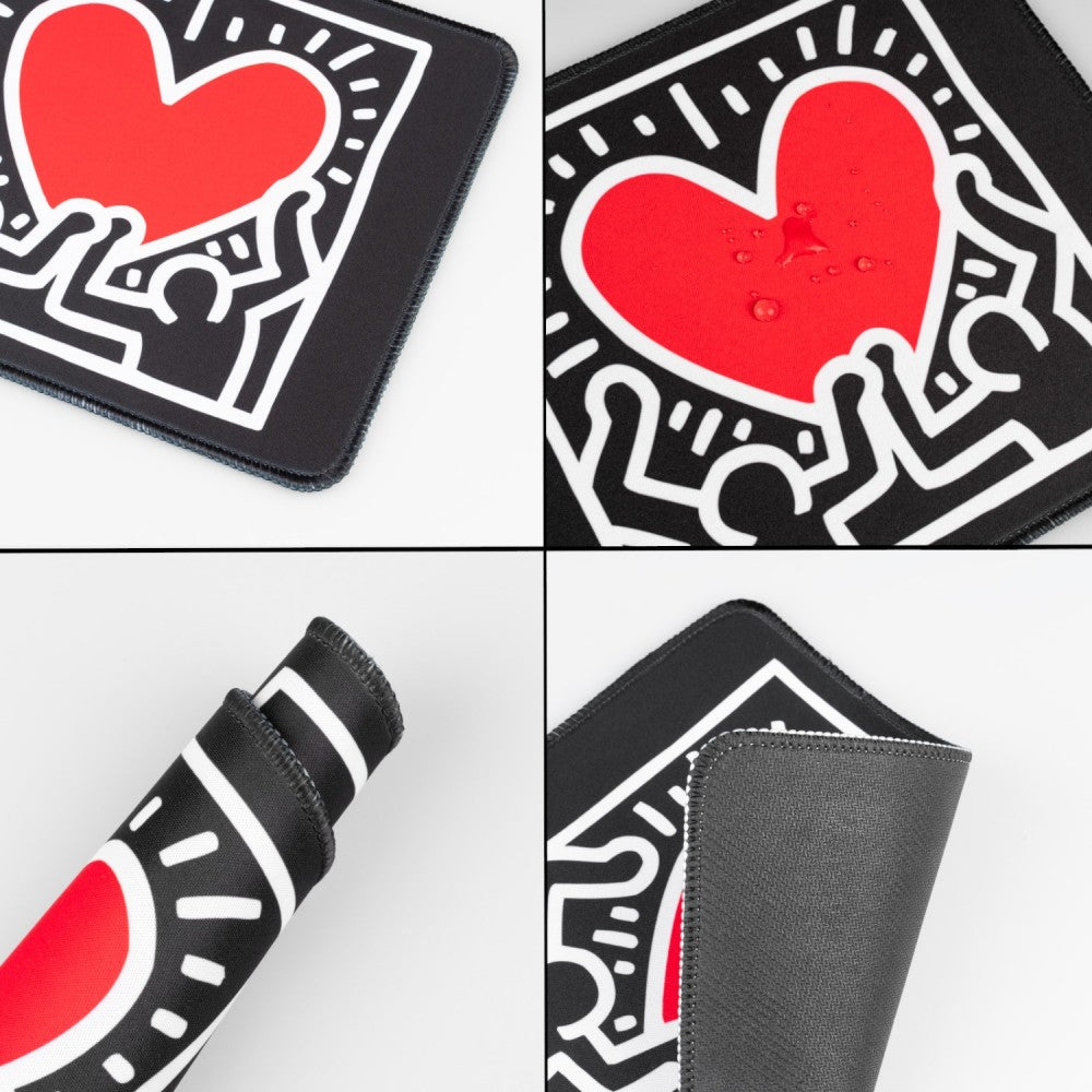Keith Haring Tappetino da Scrivania per Mouse Pad PC Gaming Deskmat 23,5x19,5 cm Idea Regalo