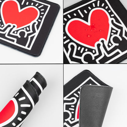 Keith Haring Tappetino da Scrivania per Mouse Pad PC Gaming Deskmat 23,5x19,5 cm Idea Regalo