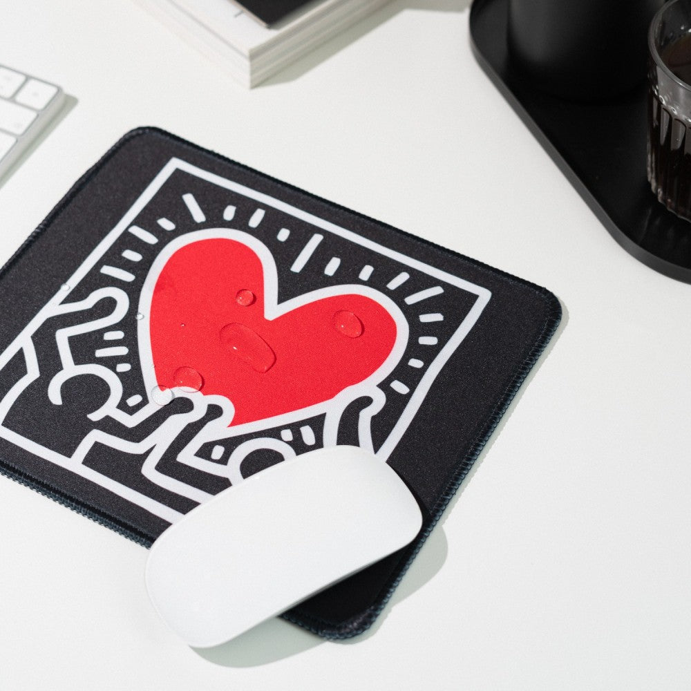 Keith Haring Tappetino da Scrivania per Mouse Pad PC Gaming Deskmat 23,5x19,5 cm Idea Regalo