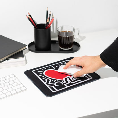 Keith Haring Tappetino da Scrivania per Mouse Pad PC Gaming Deskmat 23,5x19,5 cm Idea Regalo