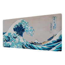 Hokusai Tappetino Mouse Tastiera XXL (La Grande Onda di Kanagawa) Deskmat Gaming Scrivania 80x35 cm