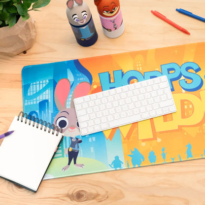 Disney - Zootropolis 2 (Hopps & Wilde) Tappetino per Tastiera e Mouse Pad Pc Gaming Deskmat Grande XXL 80x35cm