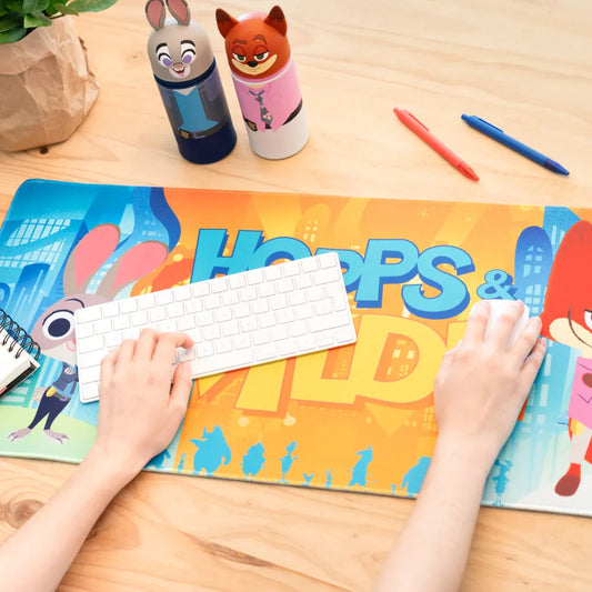 Disney - Zootropolis 2 (Hopps & Wilde) Tappetino per Tastiera e Mouse Pad Pc Gaming Deskmat Grande XXL 80x35cm