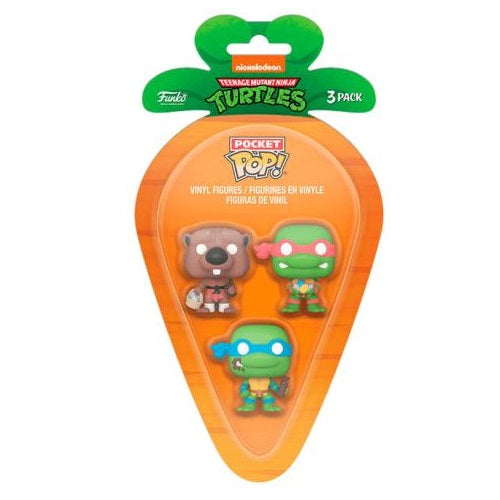 Funko Carrot Pocket Pop! Tartarughe Ninja Tmnt (Splinter-Leonardo-Raphael)