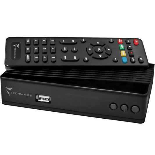 Techmade Decoder Digitale Terrestre Tv Full Hd Dvb-T2/Tc Usb 2.0 Con Telecomando