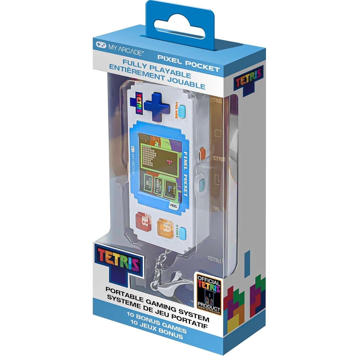 My Arcade Portable Pixel Pocket (Tetris) Mini Retro Game Portable Console Portatile a Portachiavi