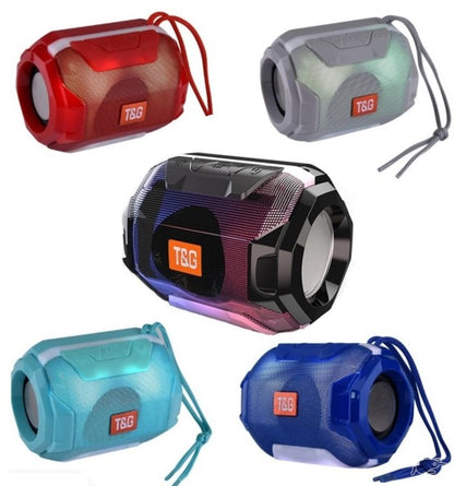 CASSA PORTATILE 10w BLUETOOTH RADIO FM SD USB MP3 SMARTPHONE SPEAKER LED tg-162