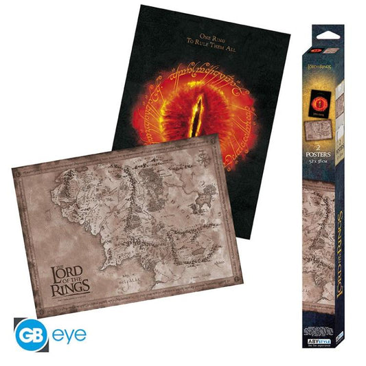 ABYSTYLE (THE LORD OF THE RING) SET 2 CHIBI POSTER: "SIGNORE DEGLI ANELLI" 52X38