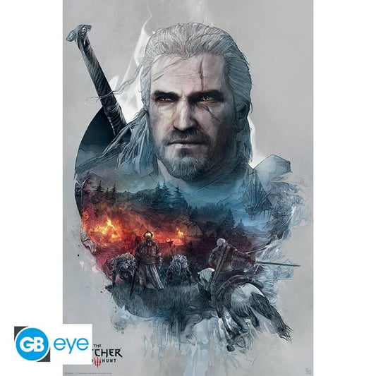 ABYSTYLE MAXI POSTER THE WITCHER : "GERALT" VIDEOGAME NERD (GB EYE) 91,5x61cm