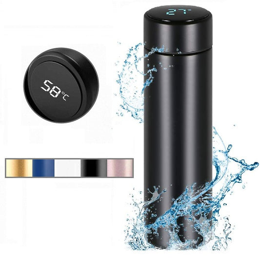 Thermos Display Touch Led Temperatura Caldo Freddo Acciao Bevande Liquidi 450 Ml