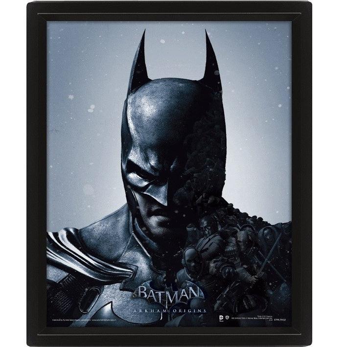 DC Comics - Poster 3D con Cornice (Batman Joker) Lenticular - Batman Arkham Origins