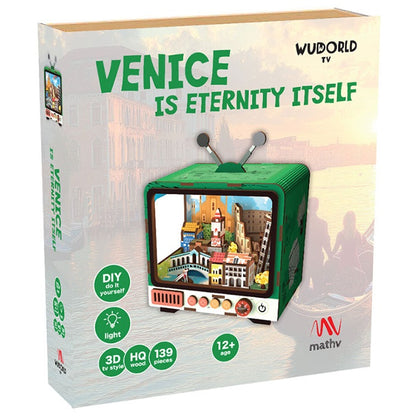 Mathv Puzzle 3D Vintage TV Venice Is Eternity Itself (MNH0003)
