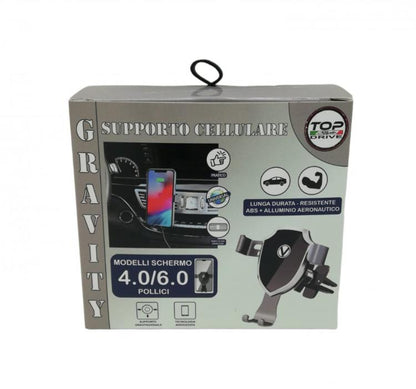 Supporto Gravity Telefono Cellulare Smartphone 4"/6" Per Bocchette D'Aria Auto