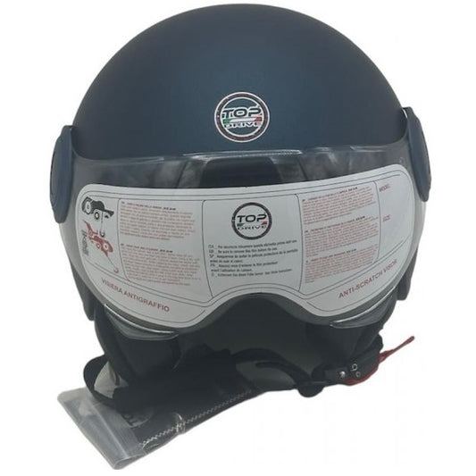 CASCO JET SIRIO MATT MOTO SCOOTER OMOLOGATO ECE VISIERA REMOVIBILE (BLU tg.M)
