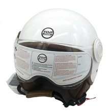 CASCO JET SIRIO SHINE MOTO SCOOTER OMOLOGATO ECE VISIERA REMOVIBILE (BIANCO tg.M)