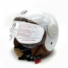 CASCO JET SIRIO SHINE MOTO SCOOTER OMOLOGATO ECE VISIERA REMOVIBILE (BIANCO tg.M)