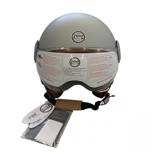 CASCO JET SIRIO MATT MOTO SCOOTER OMOLOGATO ECE VISIERA REMOVIBILE (GRIGIO XL)