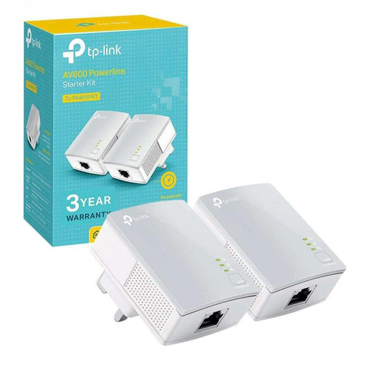 Tp-Link Tl-Pa4010Kit Powerline Av600, 1 Porta Ethernet Sino A 500Mbps Conf. 2 Pz