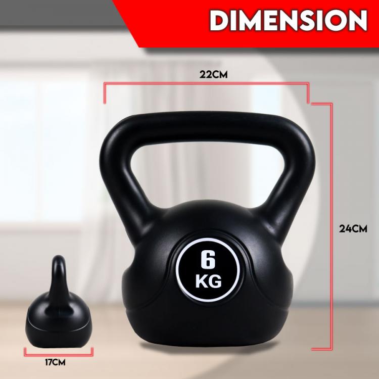 Kettlebell Manubrio Peso Pesi Pvc Ghisa Ghiria Palestra Crossfit Fitness Mma 6Kg