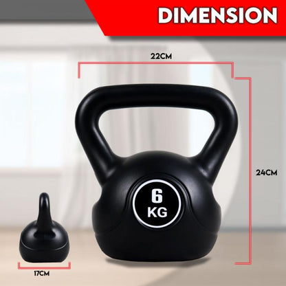 Kettlebell Manubrio Peso Pesi Pvc Ghisa Ghiria Palestra Crossfit Fitness Mma 6Kg