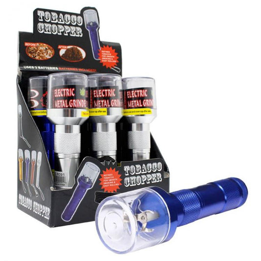 Grinder Elettrico Alluminio Tritatabacco Trincia Trita Erba Tabacco Torcia Erbe