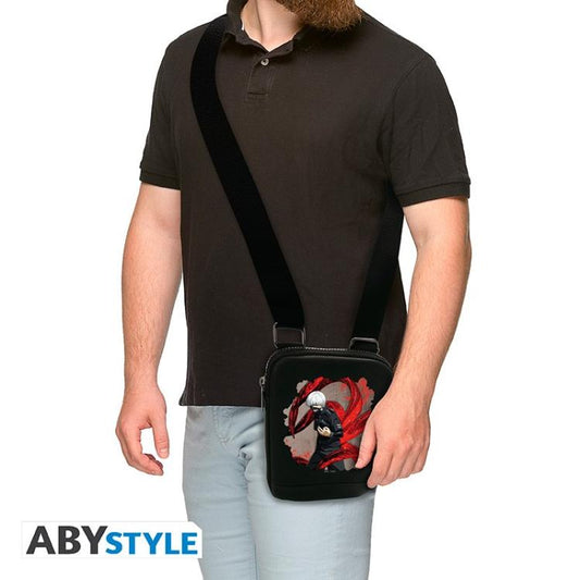 ABYSTYLE TOKYO GHOUL BORSA TRACOLLA "KEN KANEKI" MARSUPIO BORSELLO VINILE GANCIO